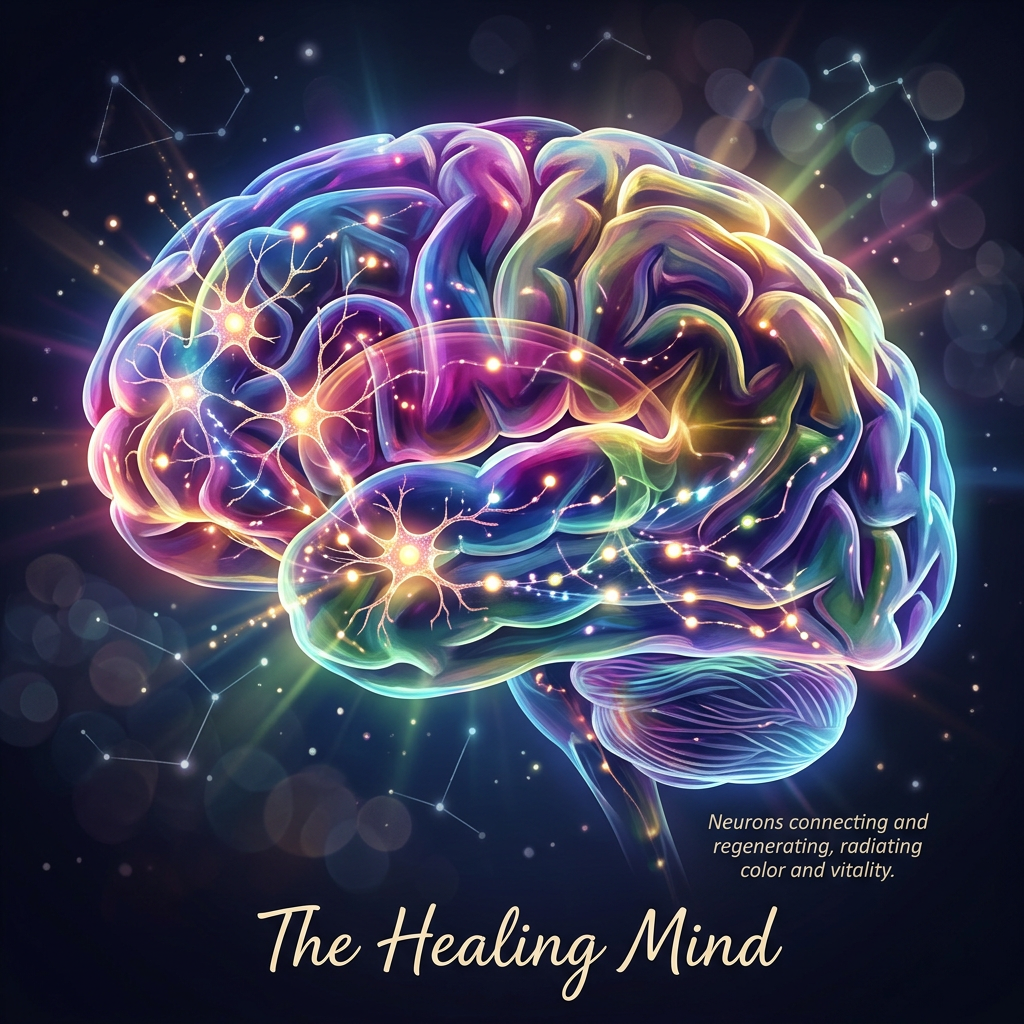 Colorful brain illustration with glowing neurons and neural connections
